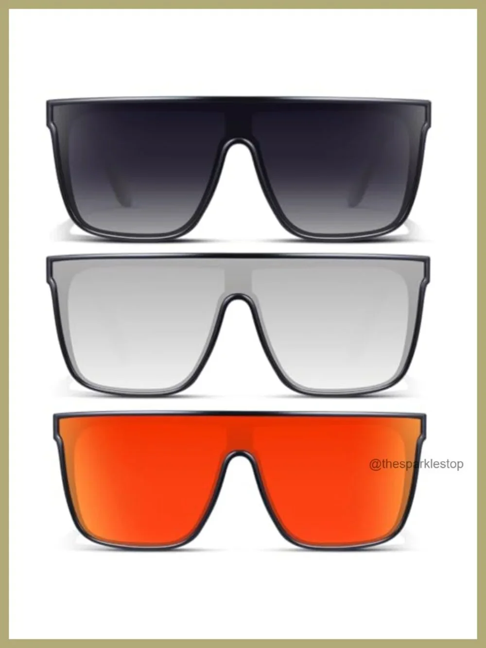 Retro Oversized Square Sunglasses for Women UV Protection